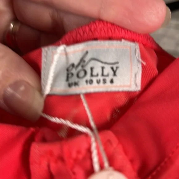 Oh Polly size 6 Elegant corral color One-Shoulder Dress NWT    MN149 - Picture 5 of 6